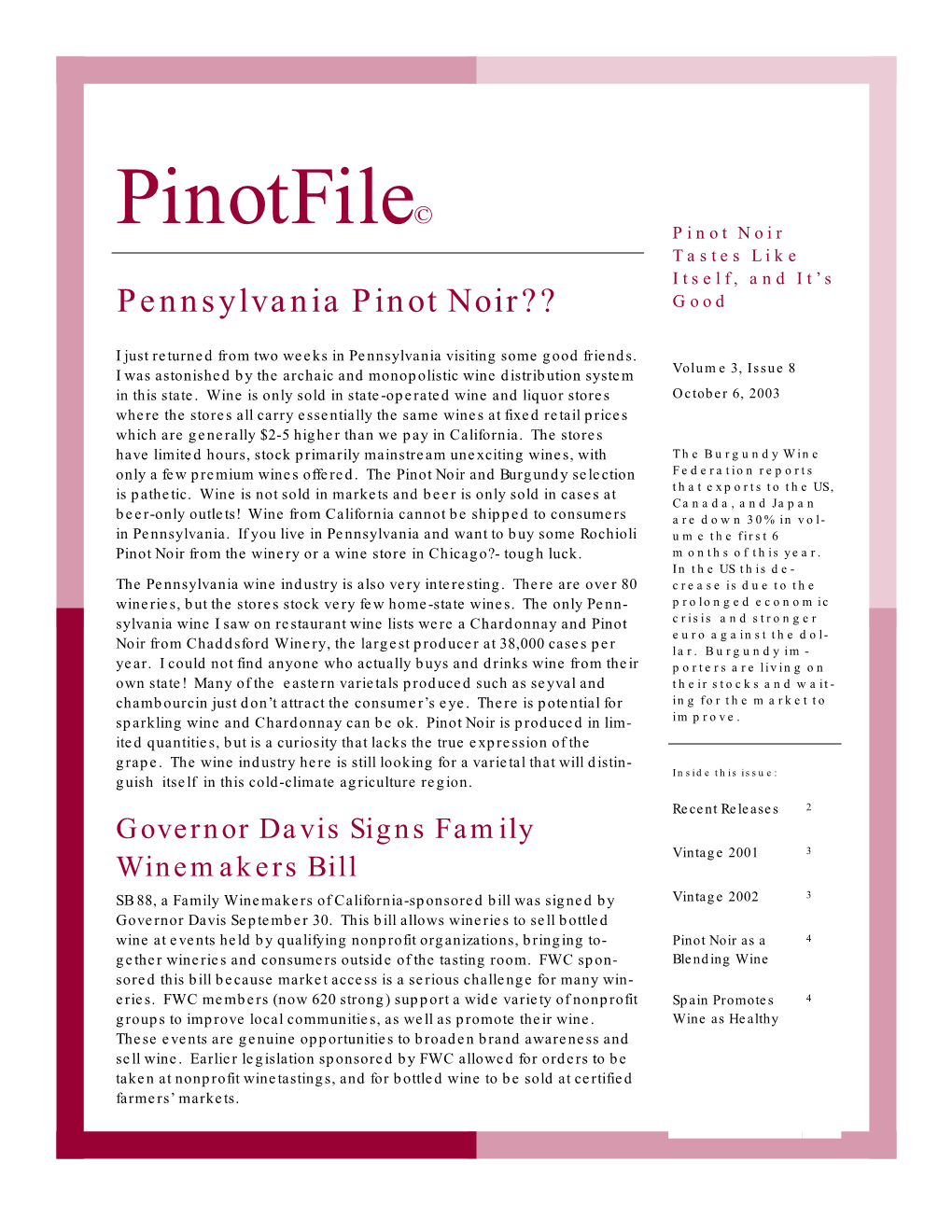 Pinofile Vol 3, Issue 8