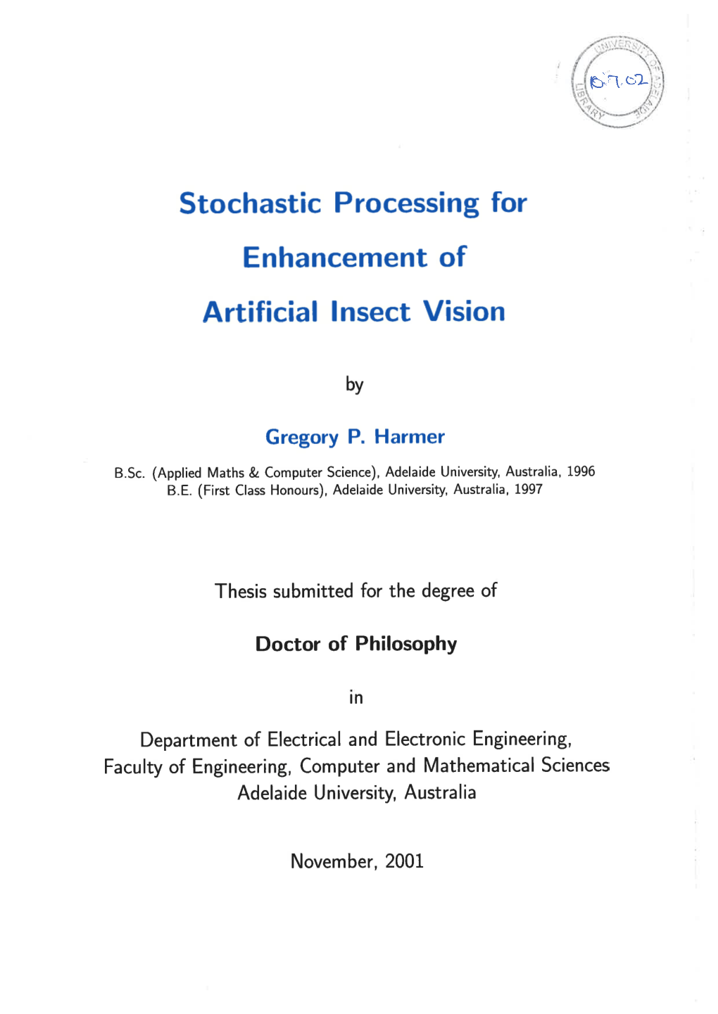 Stochastic Processing for Enhancement of Artificial Insect Vision