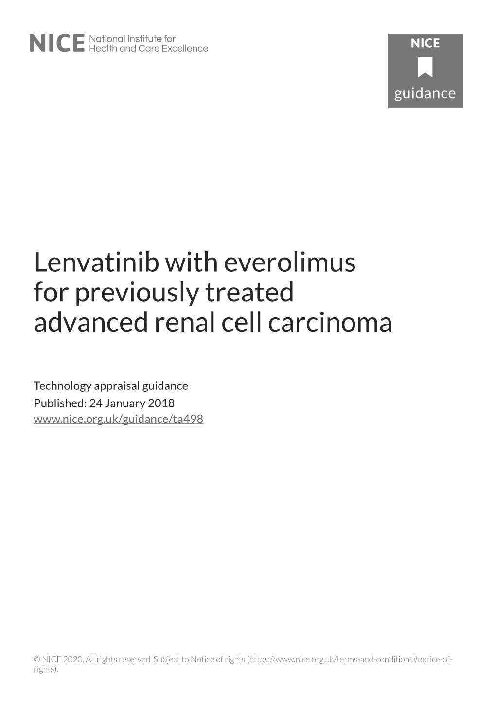 Lenvatinib with Everolimus for Previously Treated Advanced Renal Cell Carcinoma