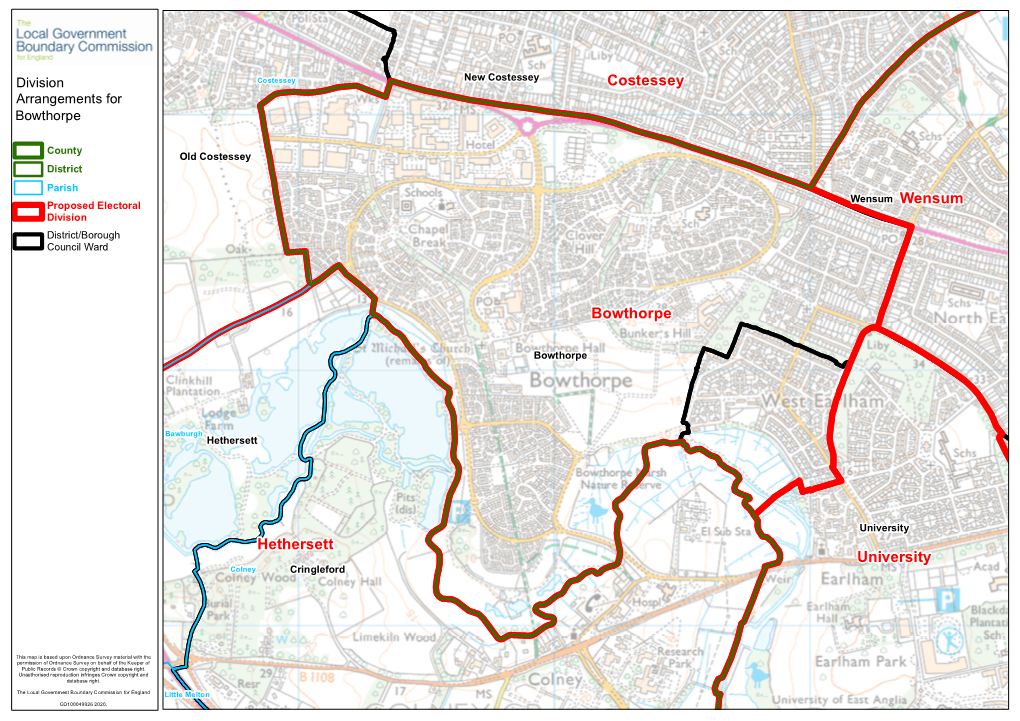 Bowthorpe Hethersett Costessey University Wensum