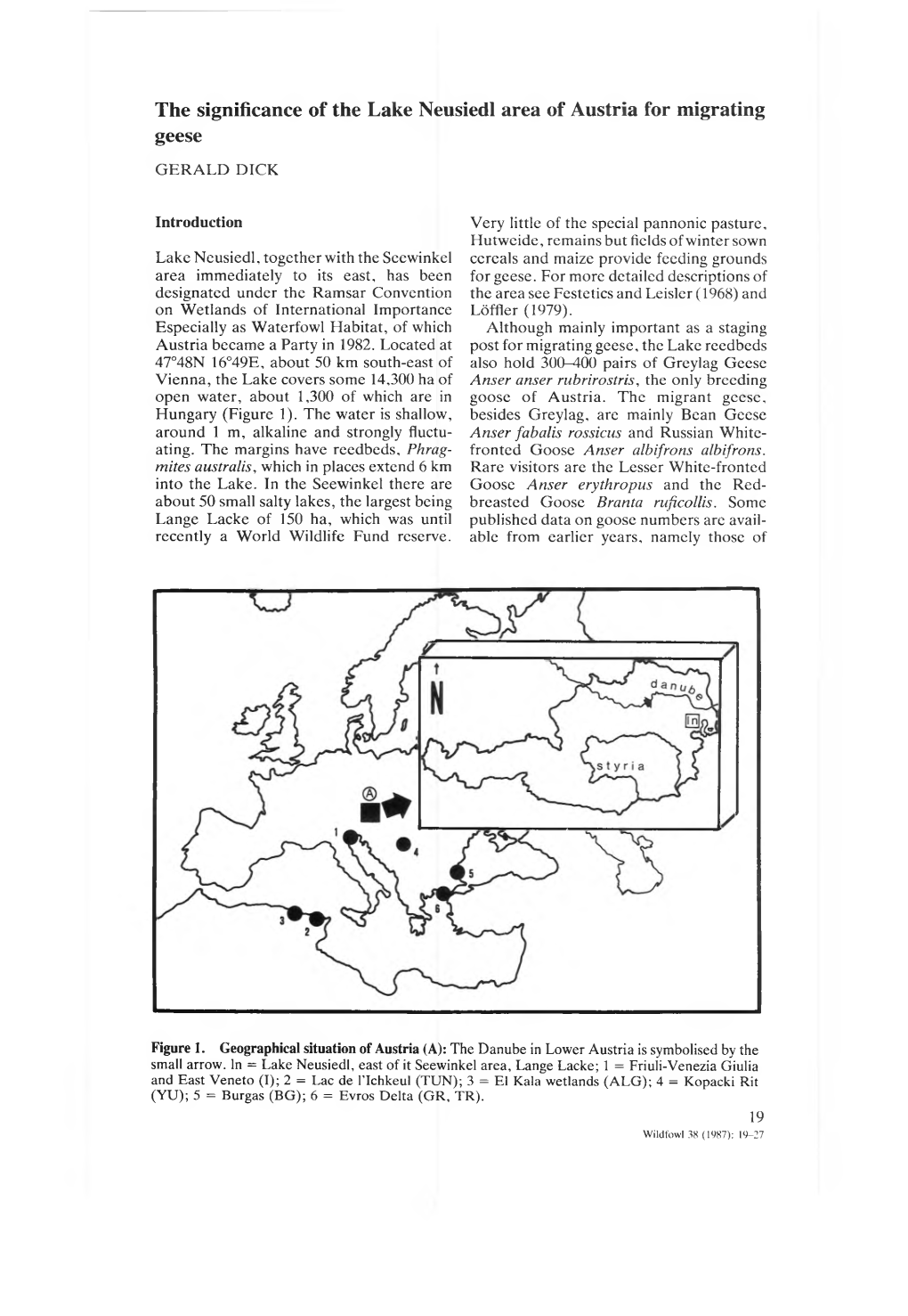 The Significance of the Lake Neusiedl Area of Austria for Migrating Geese