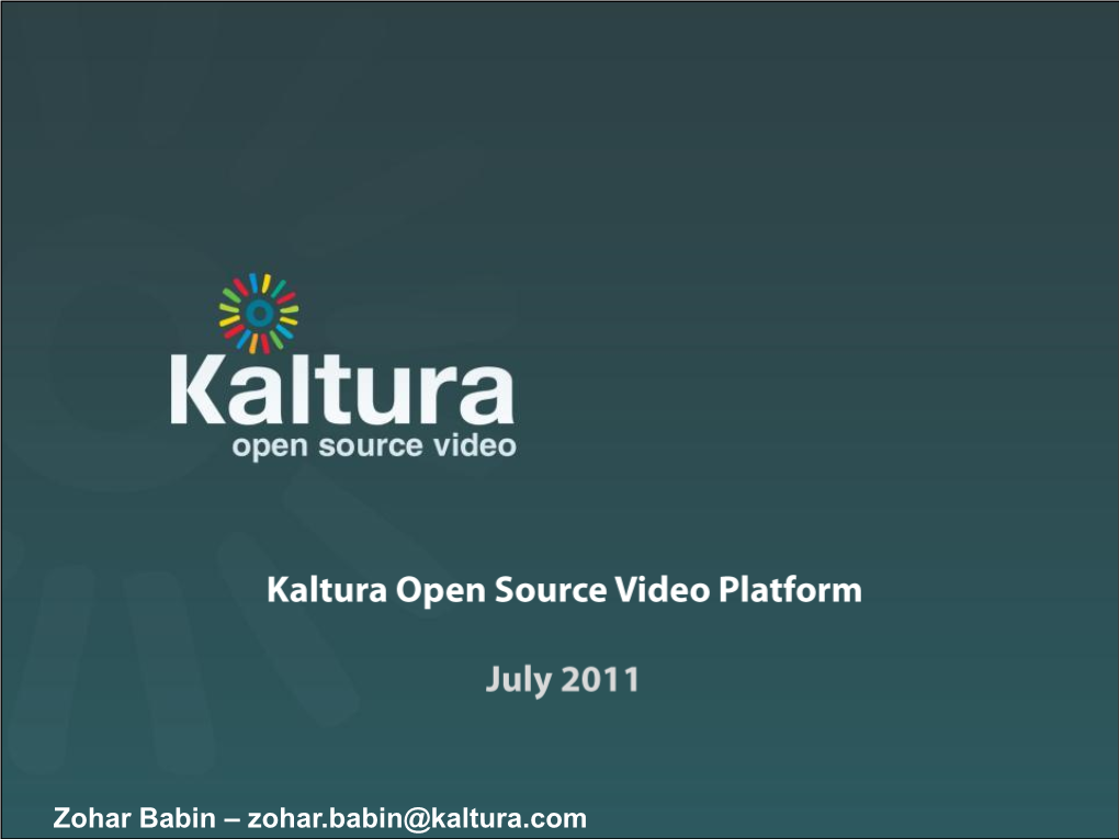 Kaltura Presentation