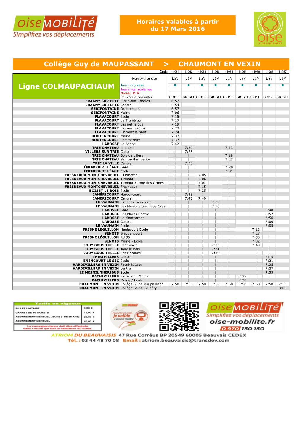 Ligne COLMAUPACHAUM