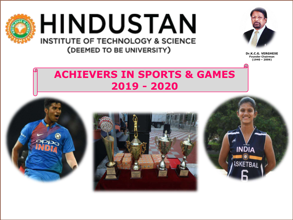 Achievers in Sports & Games 2019