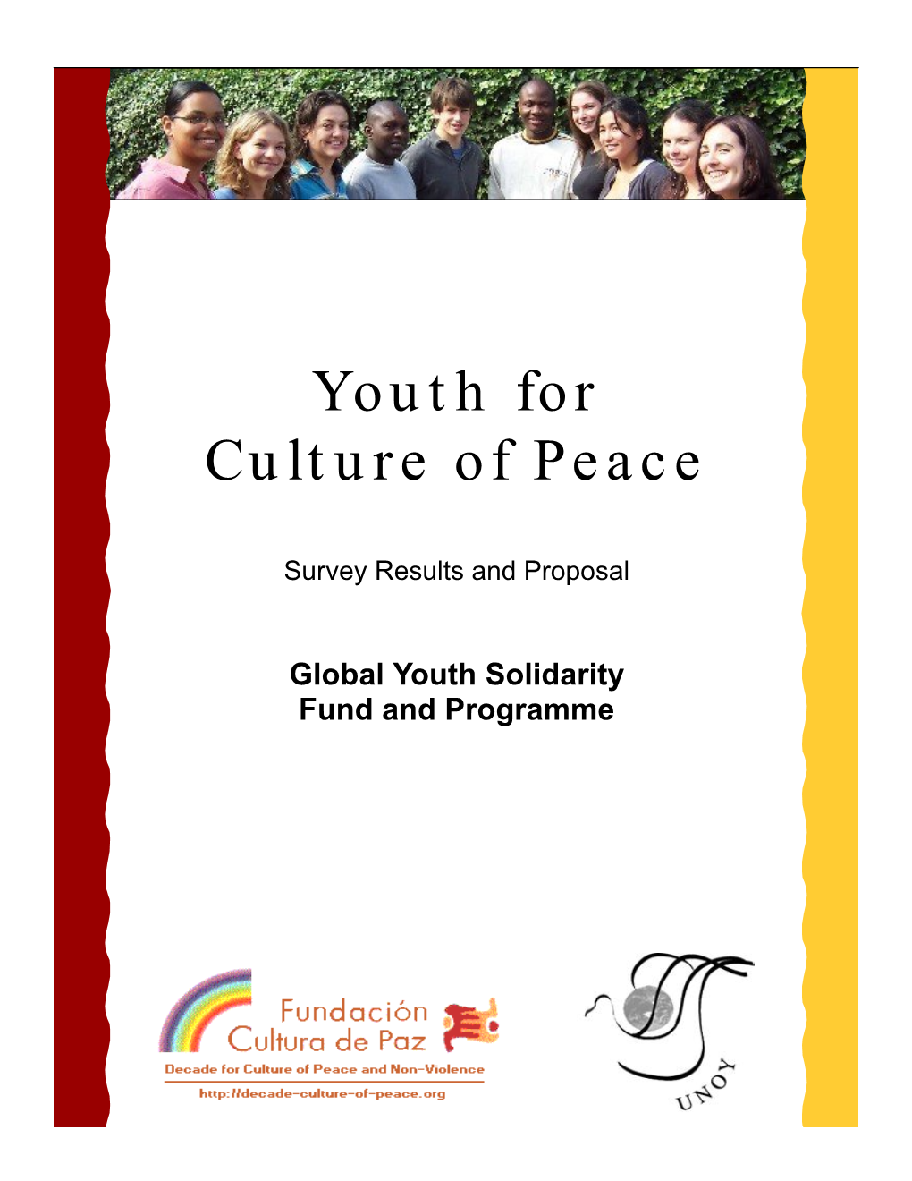 Global Youth Solidarity Fund and Programme Survey Results and Proposal