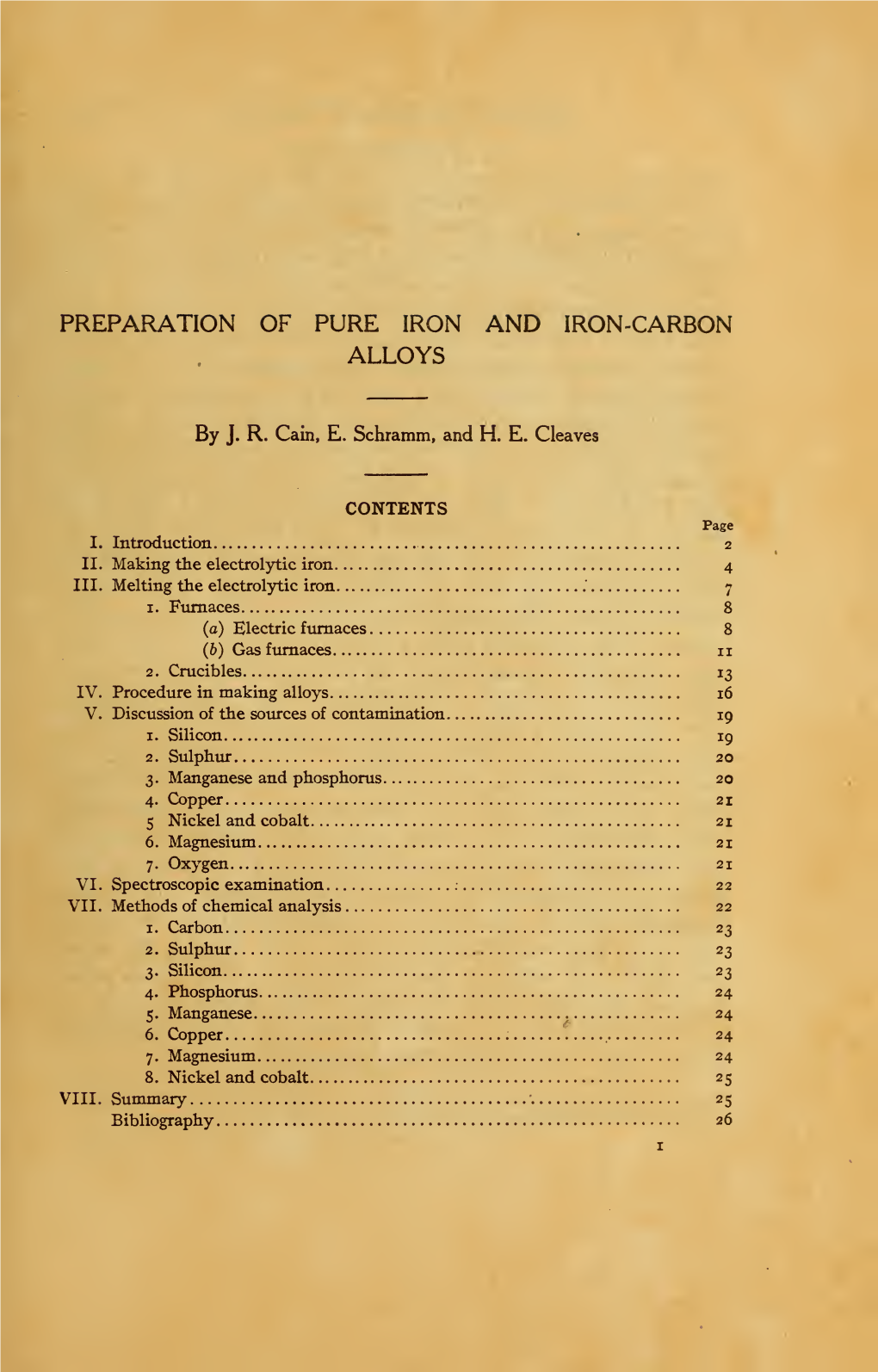 Preparation of Pure Iron and Iron-Carbon Alloys