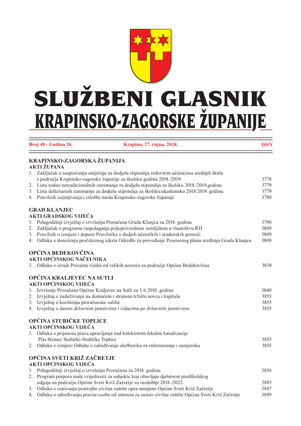 Izvršenje Proračuna Općine Kraljevec Na Sutli Za 1-6.2018. Godine 3840 2