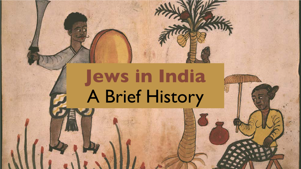 Jews in India a Brief History Overview