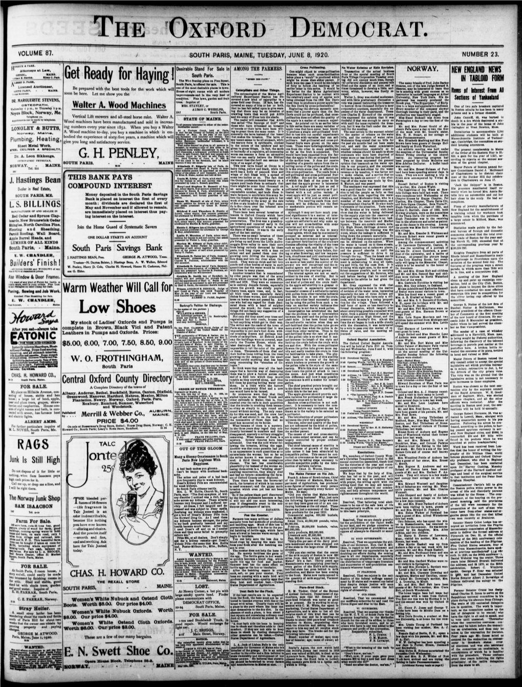 The Oxford Democrat E Leant