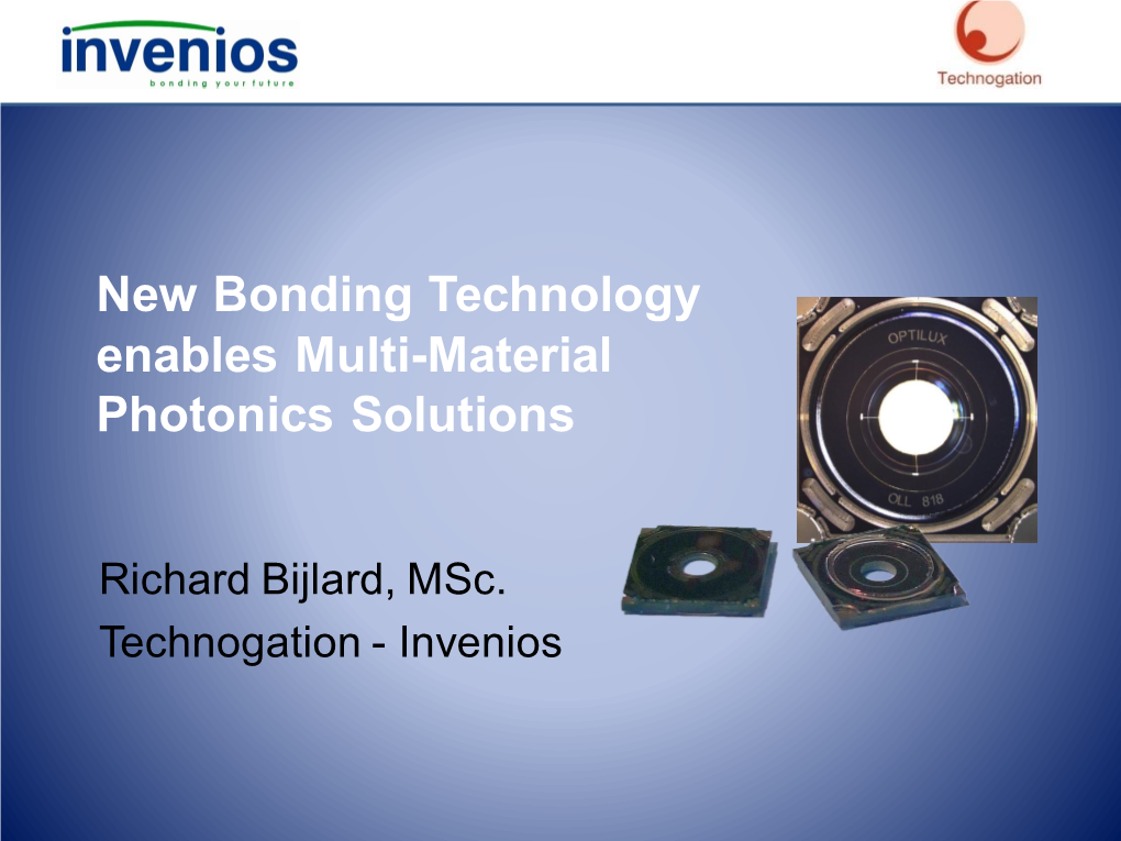 Richard Bijlard, Msc. Technogation - Invenios Invenios Worldwide