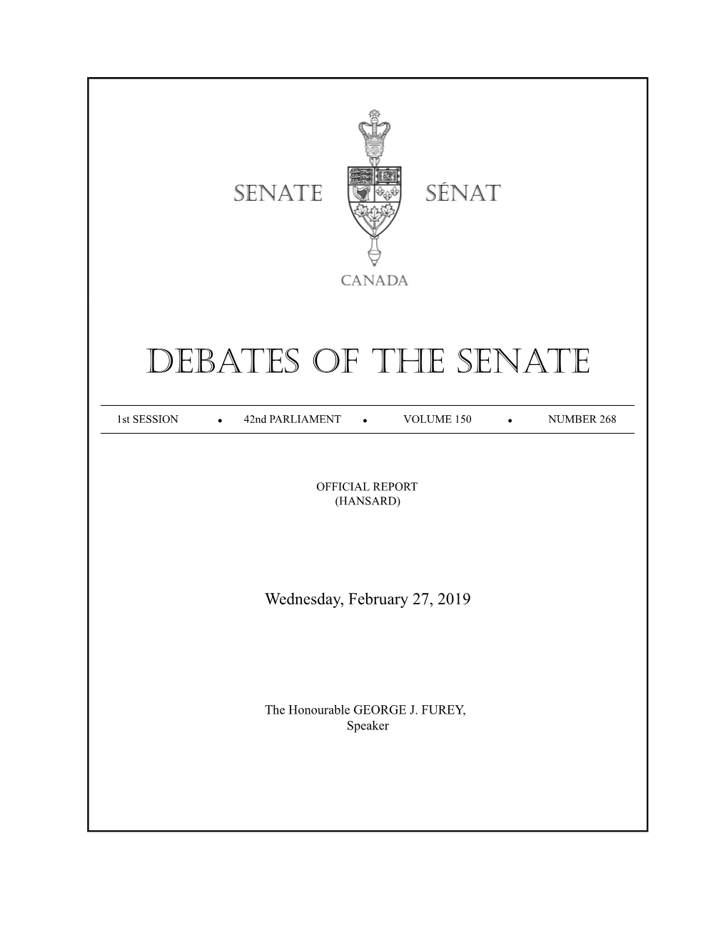 Debates of the Senate