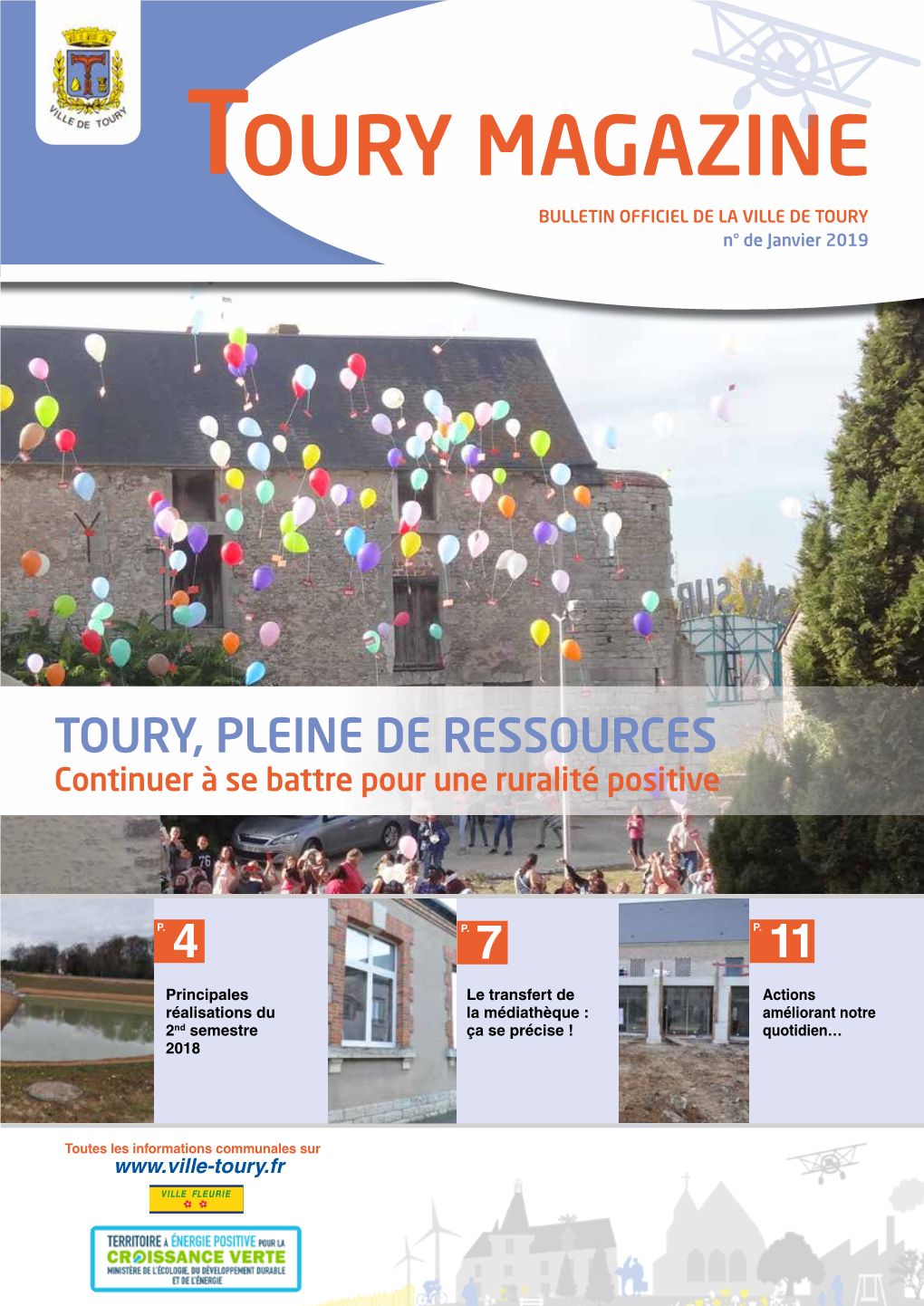 TOURY MAGAZINE BULLETIN OFFICIEL DE LA VILLE DE TOURY N° De Janvier 2019