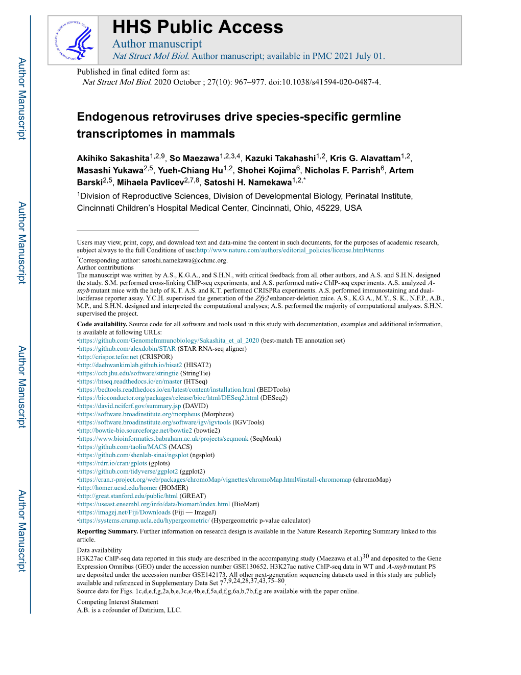 Endogenous Retroviruses Drive Species-Specific Germline Transcriptomes in Mammals