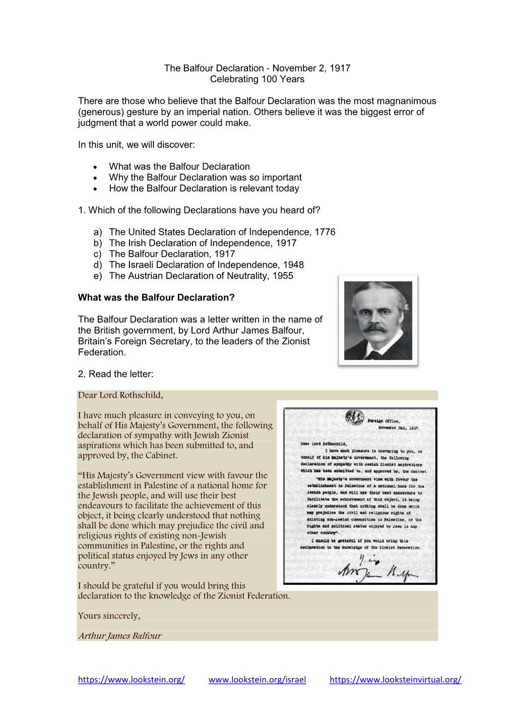 The-Balfour-Declaration-Lookstein-Center.Pdf