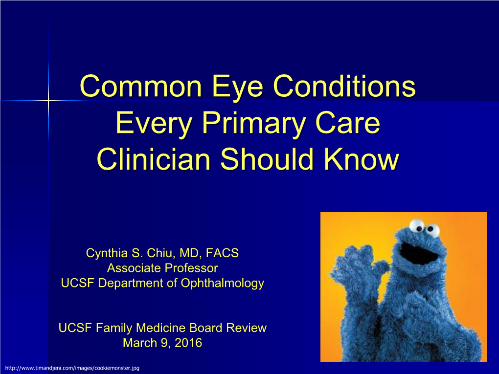 Introductory Ophthalmology for Internists