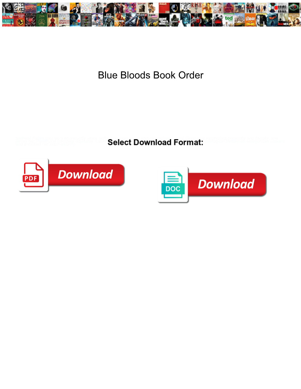 Blue Bloods Book Order