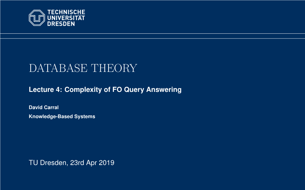 Database Theory