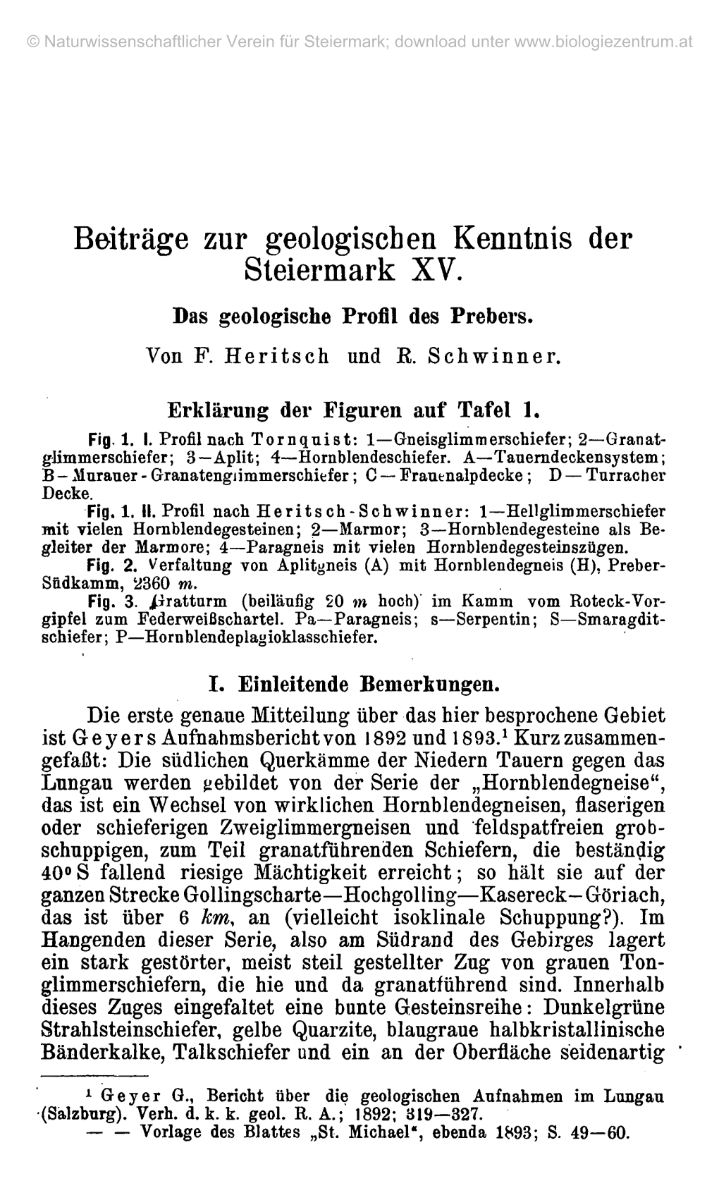 Beiträge Zur Geologischen Kenntnis Der Steiermark XV