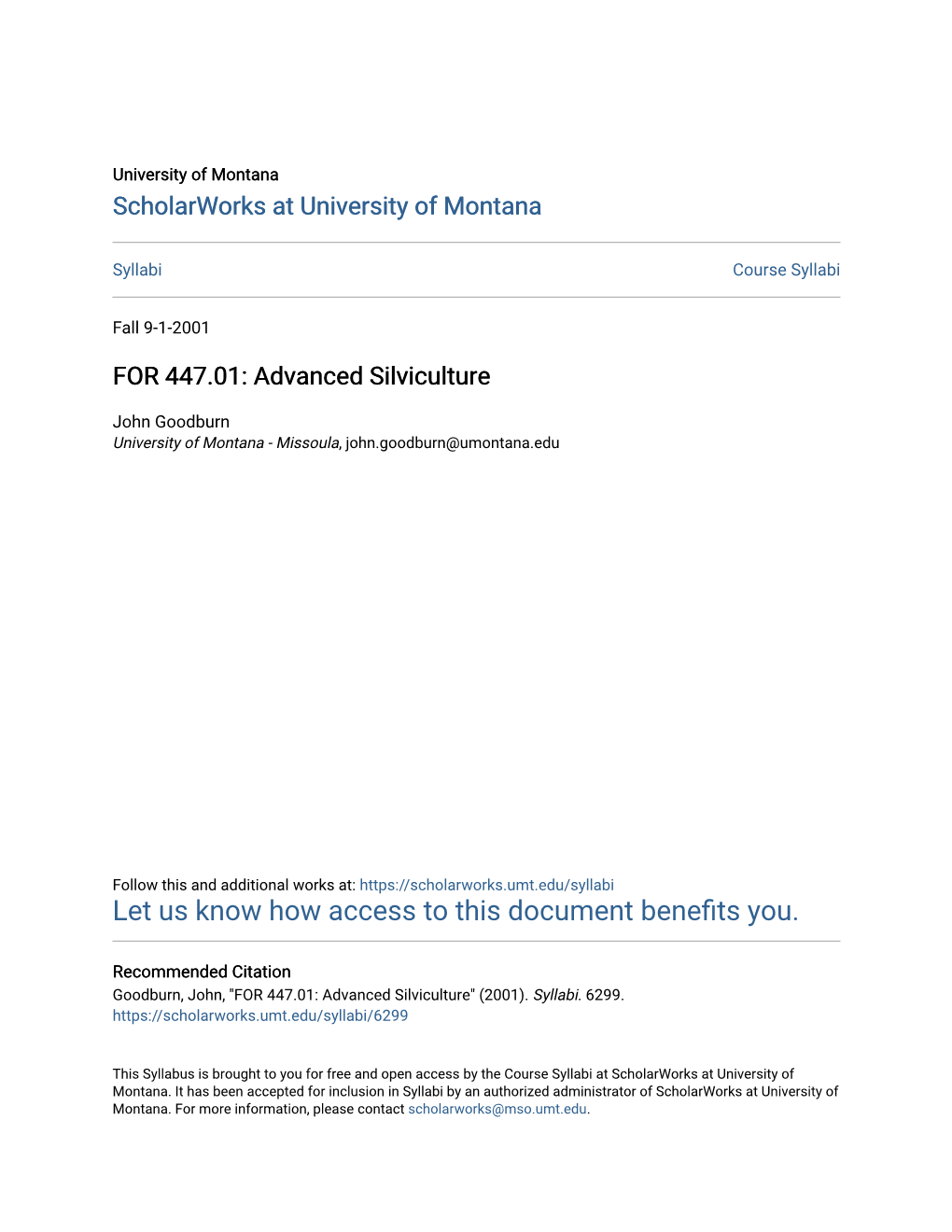 Advanced Silviculture