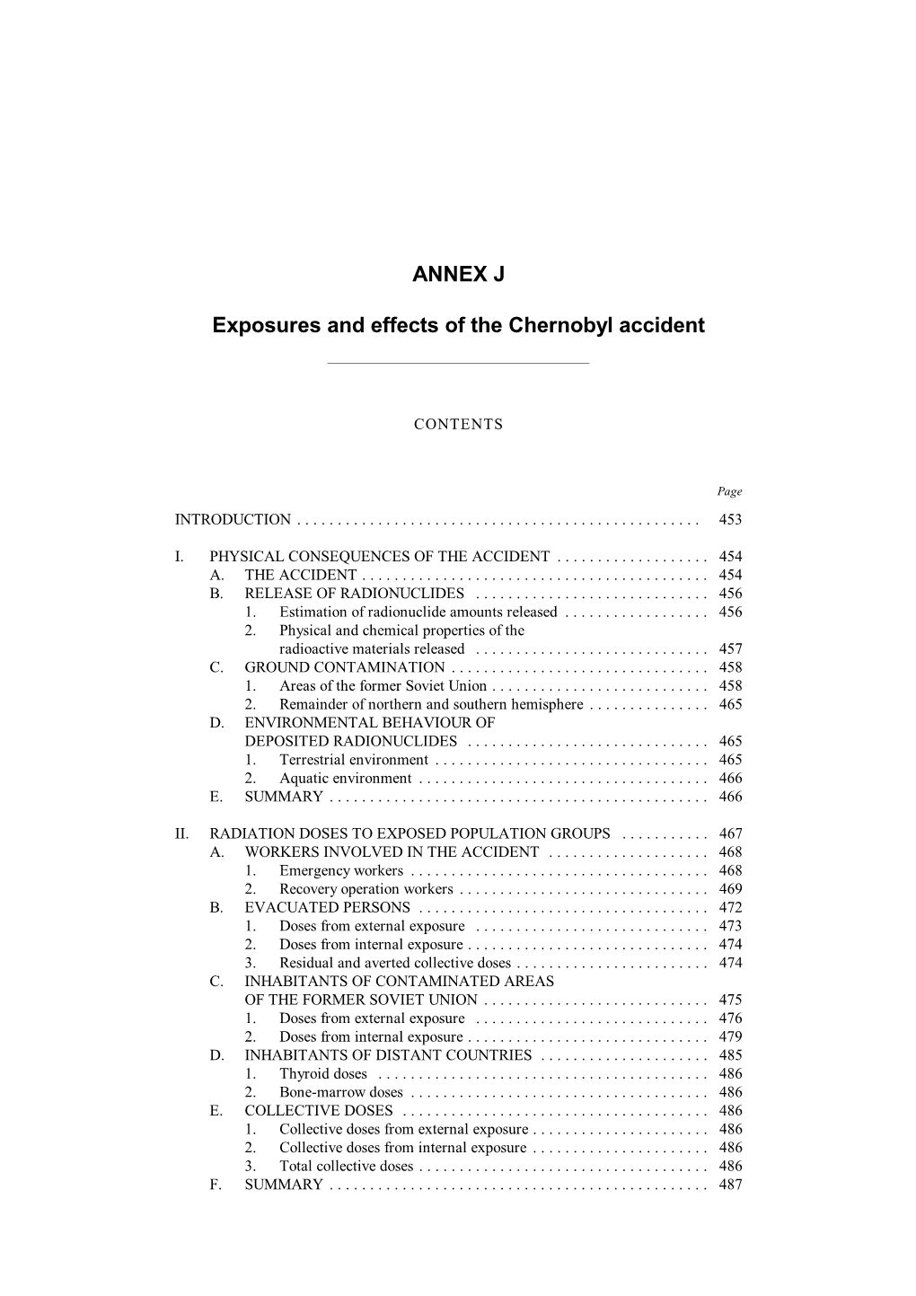 ANNEX J Exposures and Effects of the Chernobyl Accident