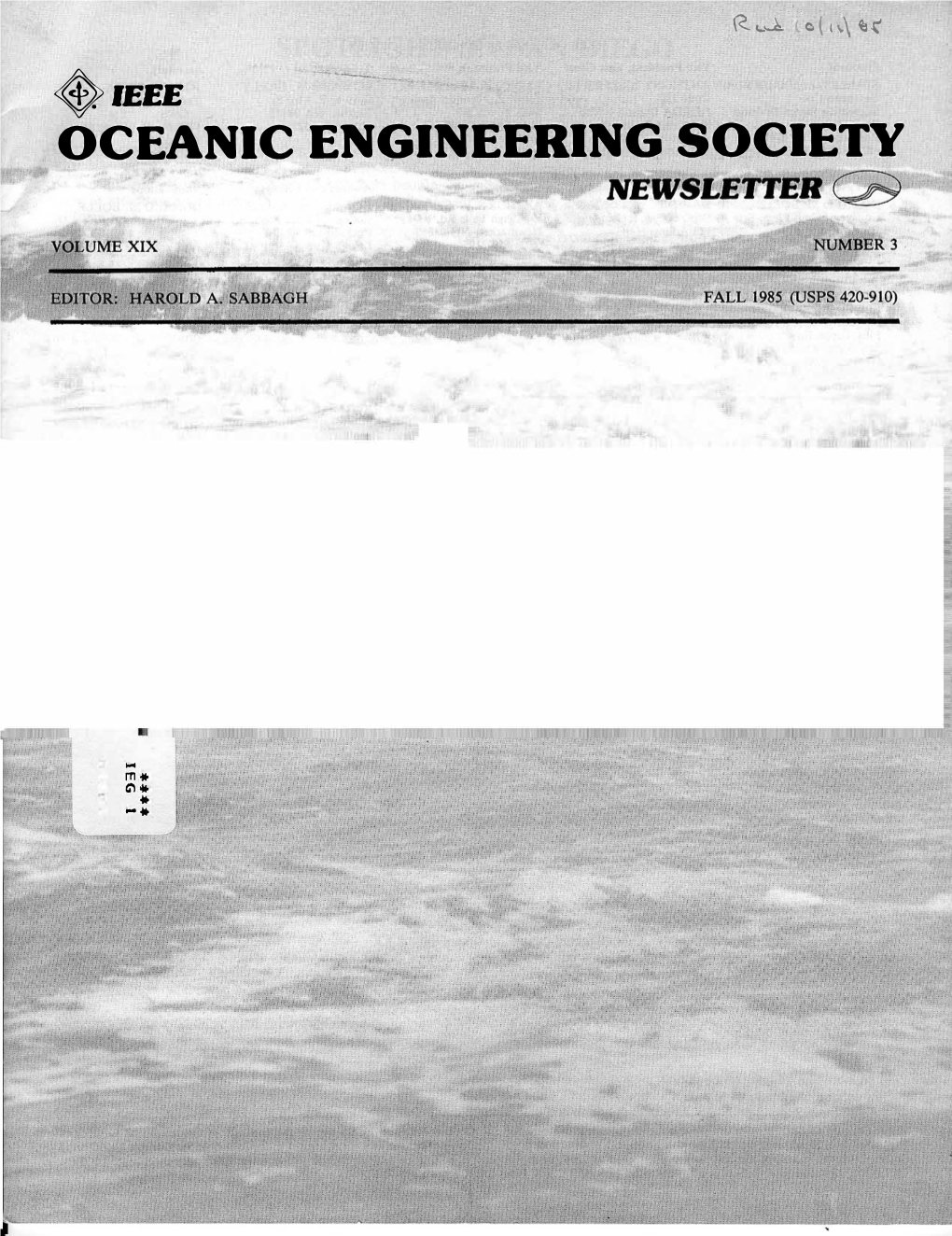 OCEANIC ·.ENGINEERING Sociel=Y