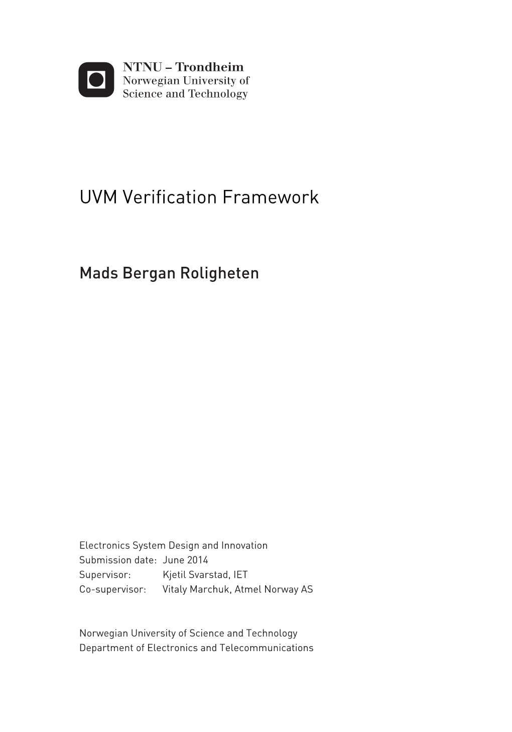 UVM Verification Framework