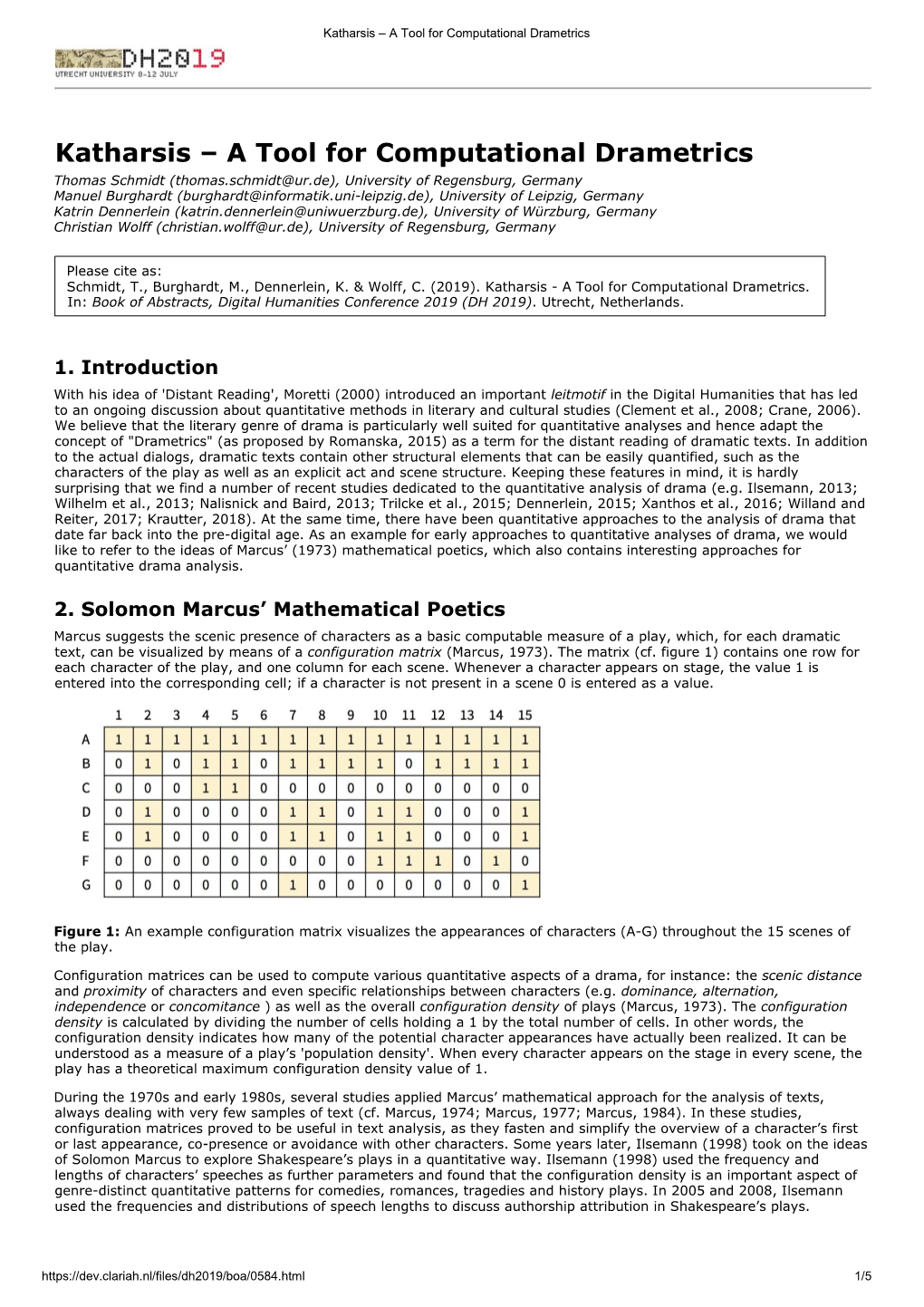 Katharsis – a Tool for Computational Drametrics