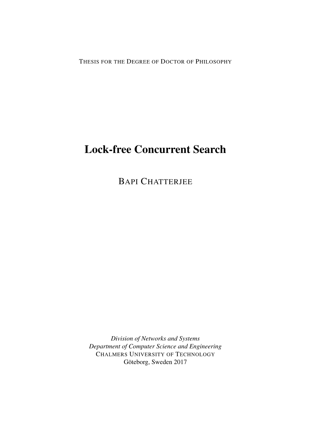 Lock-Free Concurrent Search