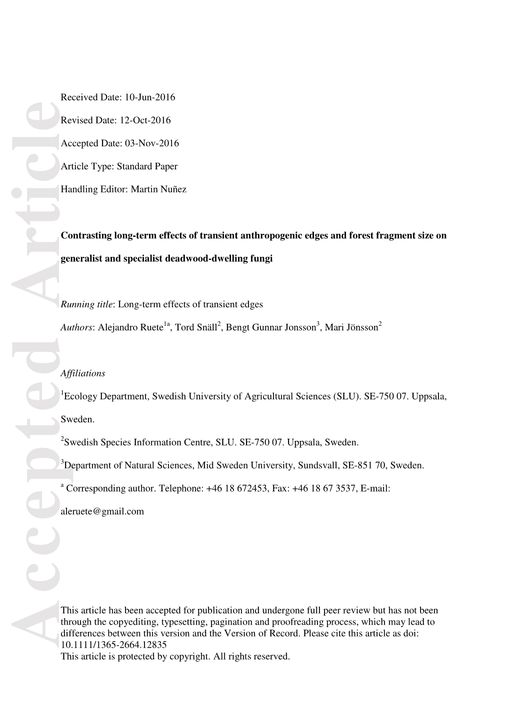 This Article Has Been Accepted for Publication and Undergone Full Peer Review but Has Not Been Through the Copyediting, Typesett