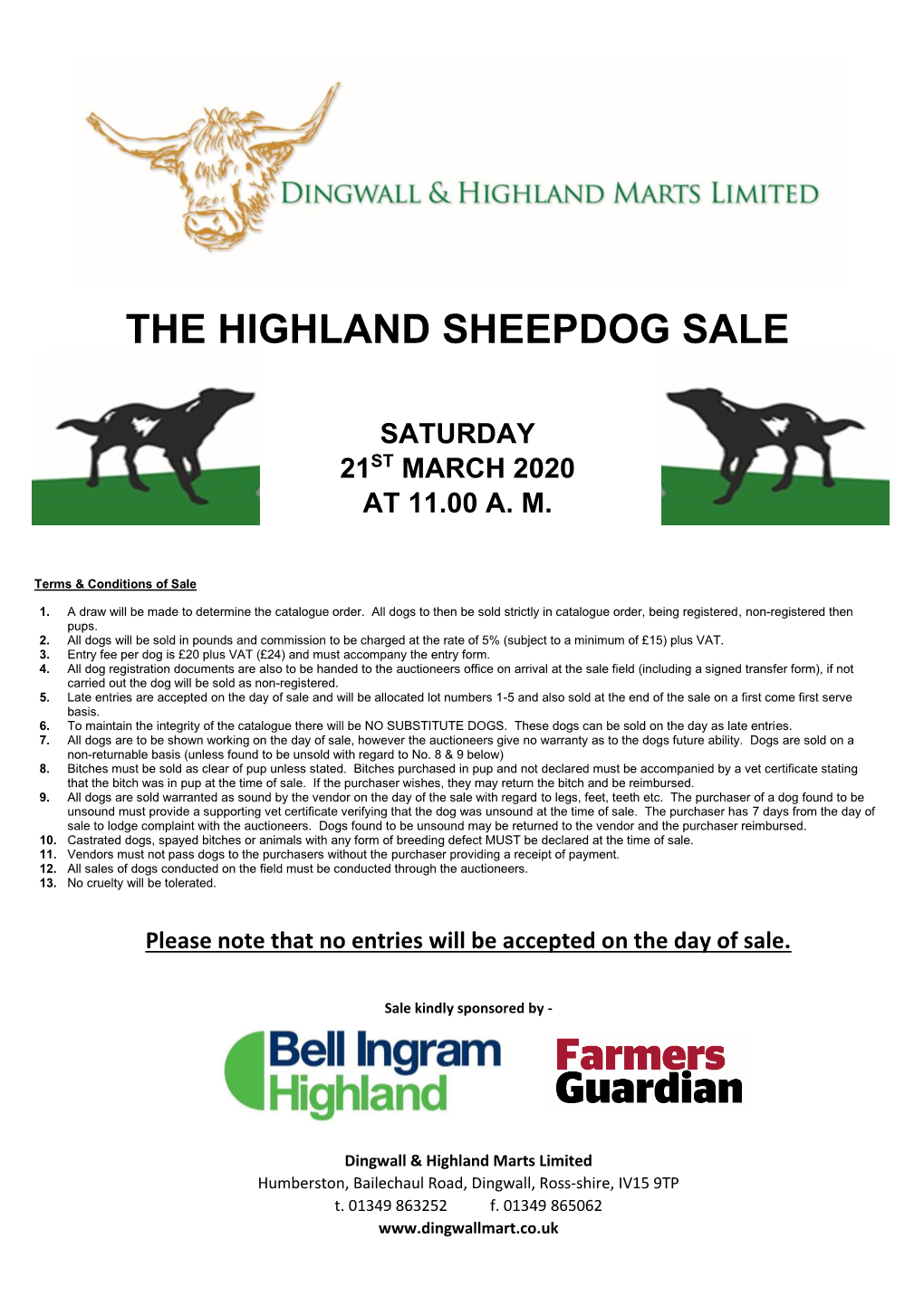 The Highland Sheepdog Sale