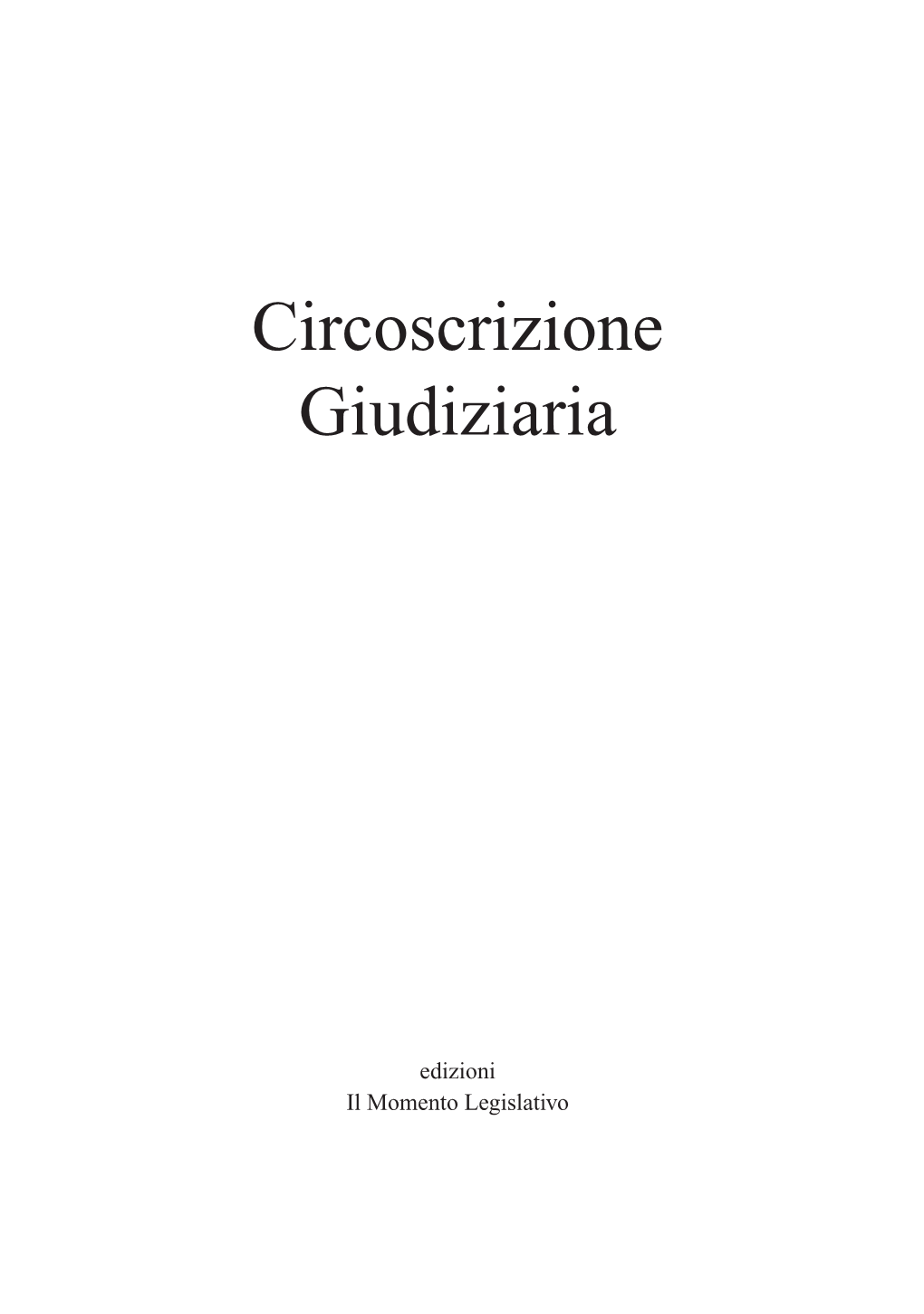 Circoscrizione Giudiziaria