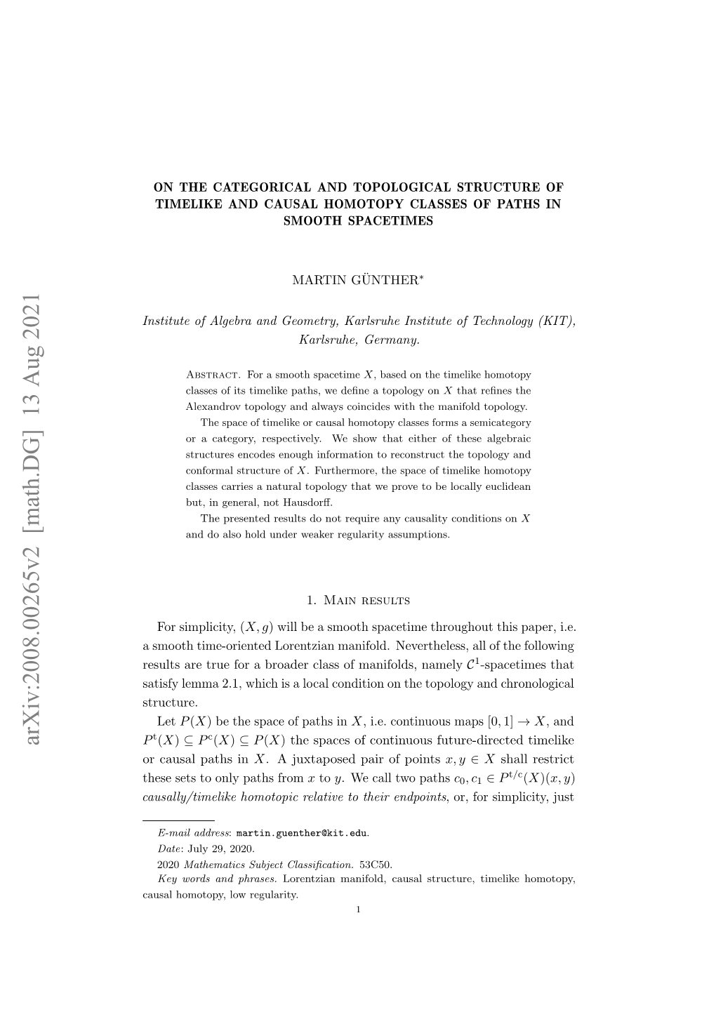 On the Categorical and Topological Structure of Timelike Homotopy Classes of Paths in Smooth Spacetimes