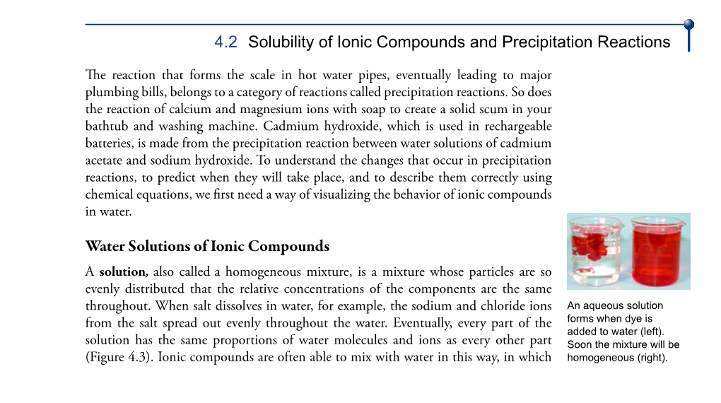 4.2 Solubility of Ionic Compounds and Precipitation Reactions 133