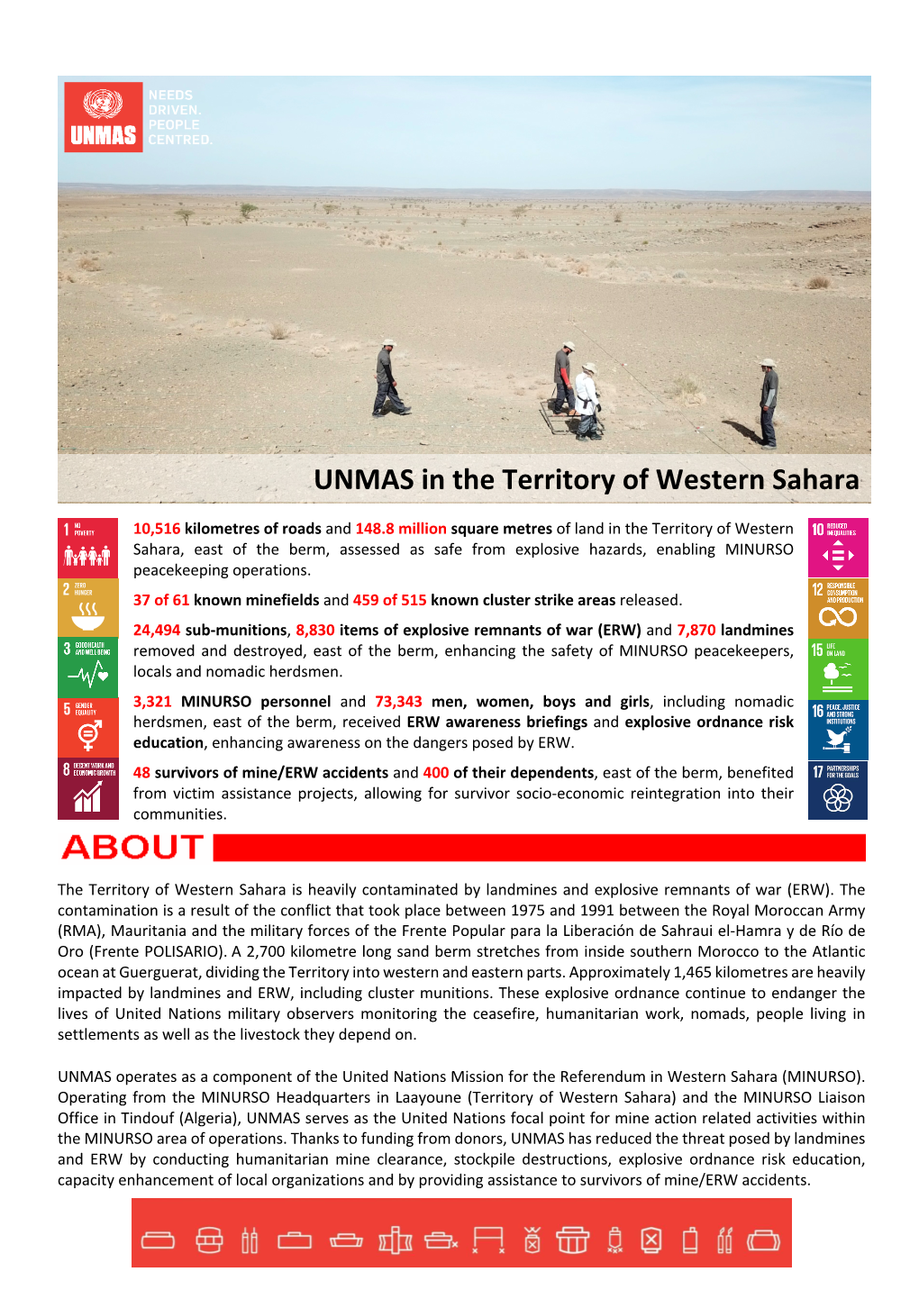 UNMAS in the Territory of Western Sahara