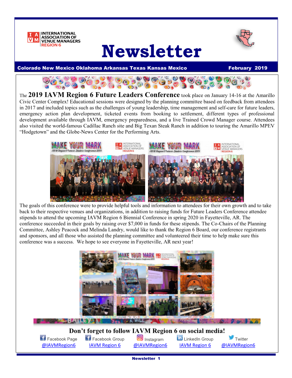 Newsletter Colorado New Mexico Oklahoma Arkansas Texas Kansas Mexico February 2019