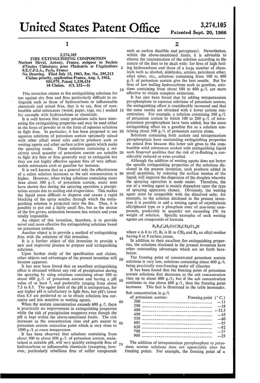 United States Patent Office Patented Sept