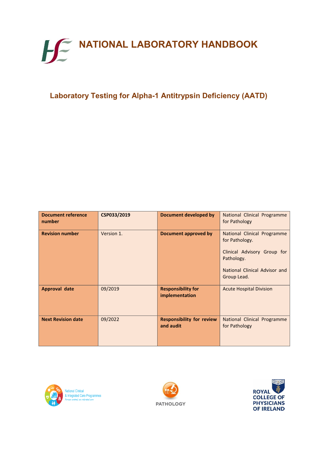 Laboratory Testing for Alpha-1 Antitrypsin Deficiency (AATD)