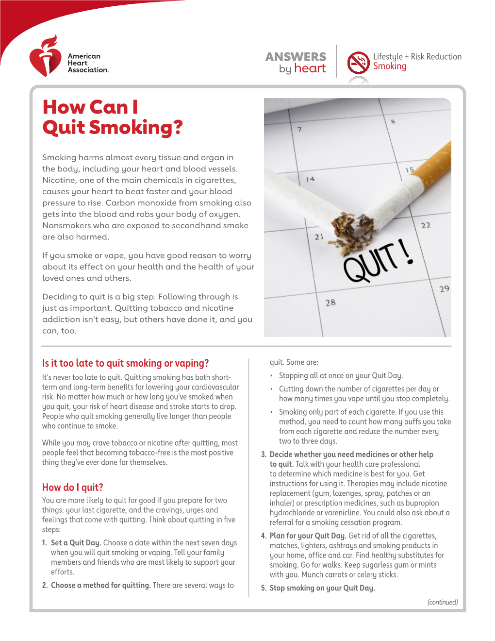 How Can I Quit Smoking? (PDF)