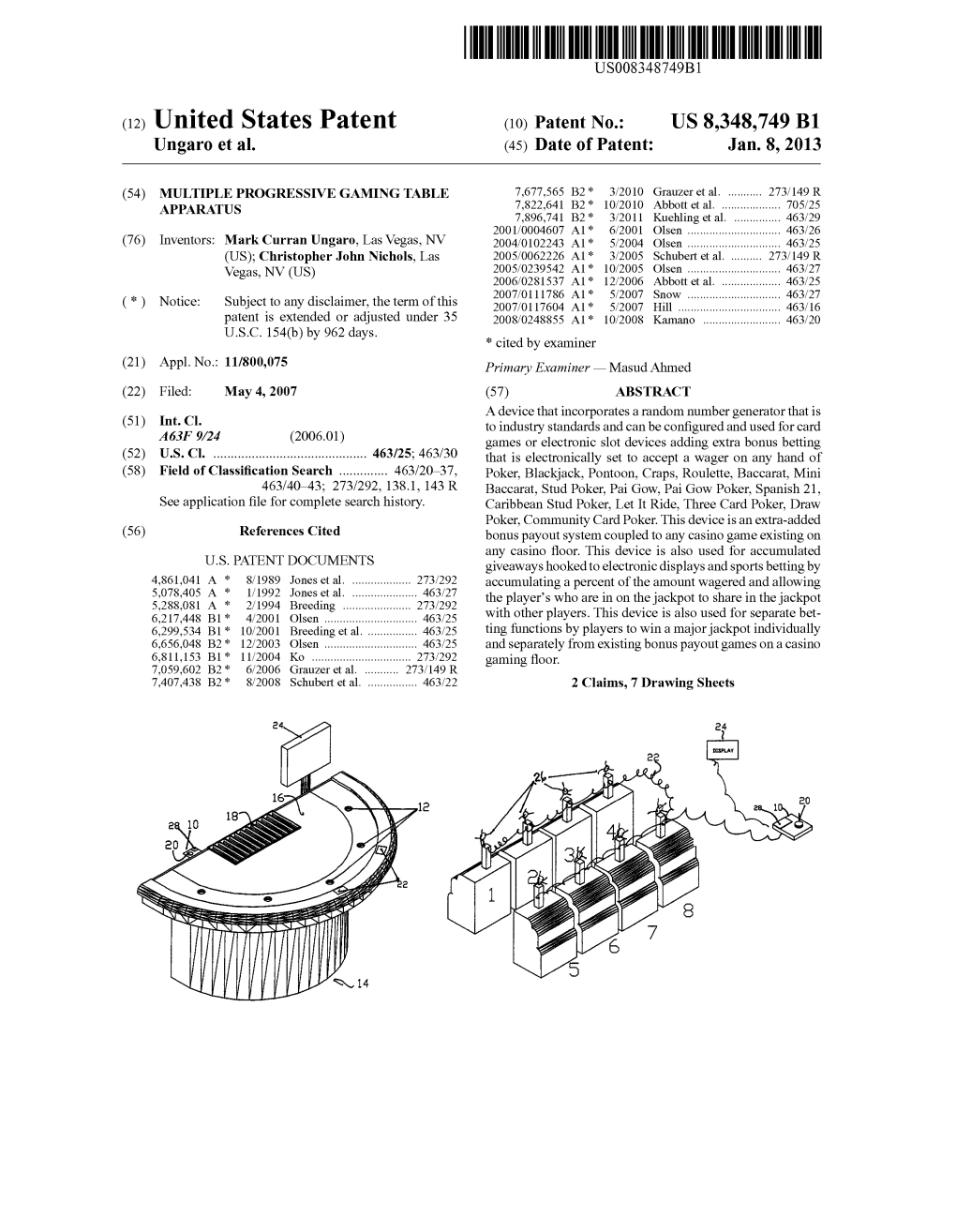 (12) United States Patent (10) Patent No.: US 8,348,749 B1 Ungaro Et Al