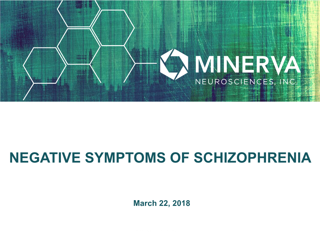 Negative Symptoms of Schizophrenia