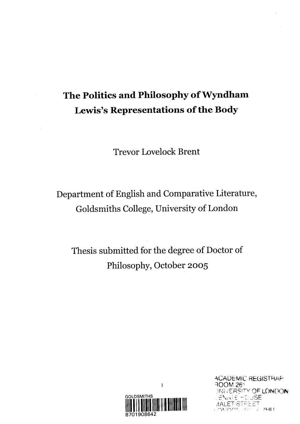 Lewis's Representations of the Body