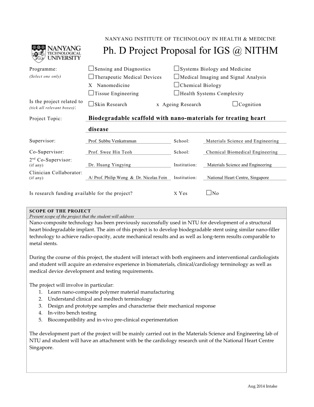 Nanyang Institute of Technology in Health & Medicine