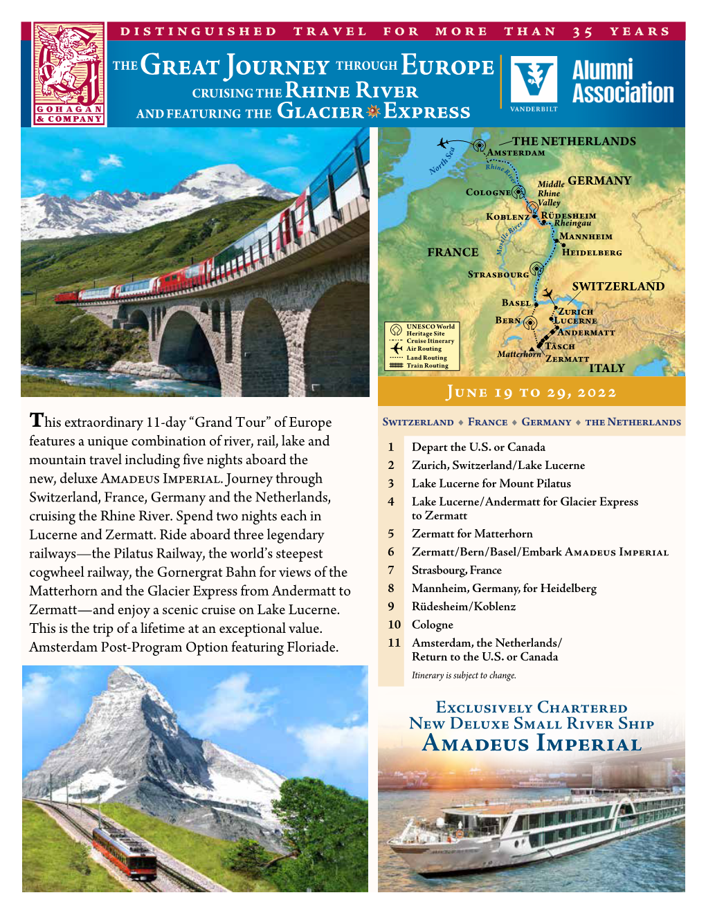 Journey Through Europe Brochure