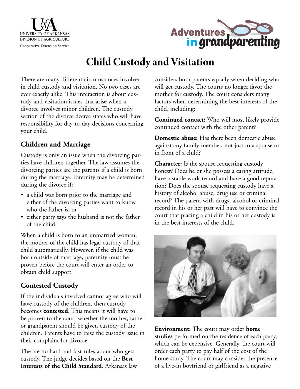 Child Custody and Visitation