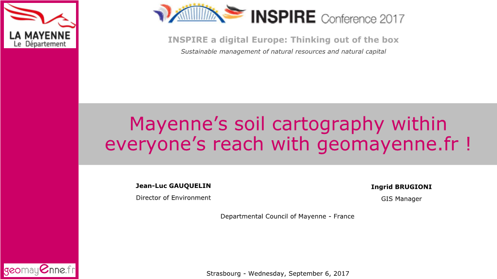 Mayenne's Soil Cartography Within Everyone's Reach with Geomayenne.Fr