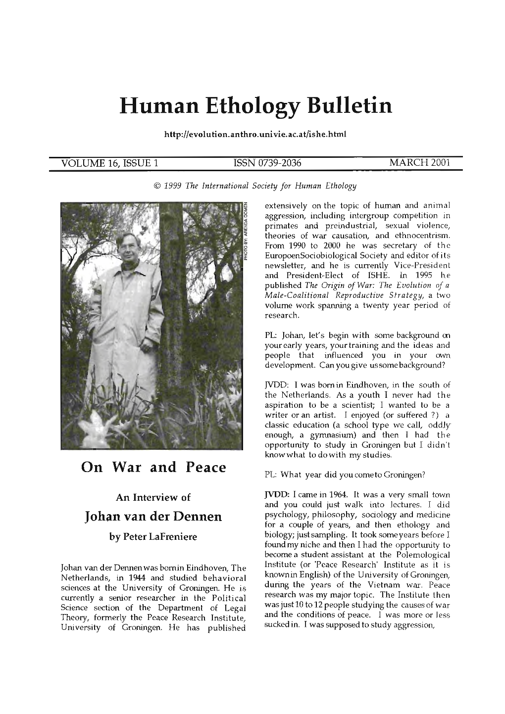 Hutnan Ethology Bulletin