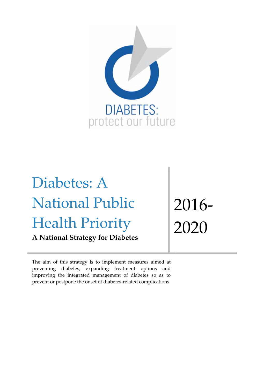 Diabetes: a National Public Health Priority