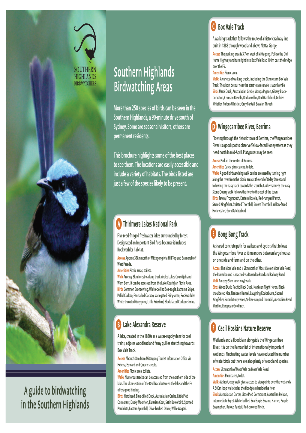 Southern Highlands Birdwatching Areas
