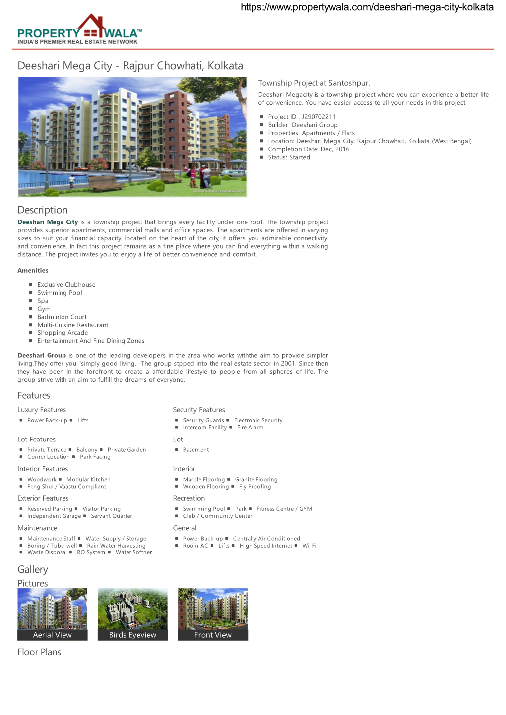 Deeshari Mega City - Rajpur Chowhati, Kolkata Township Project at Santoshpur