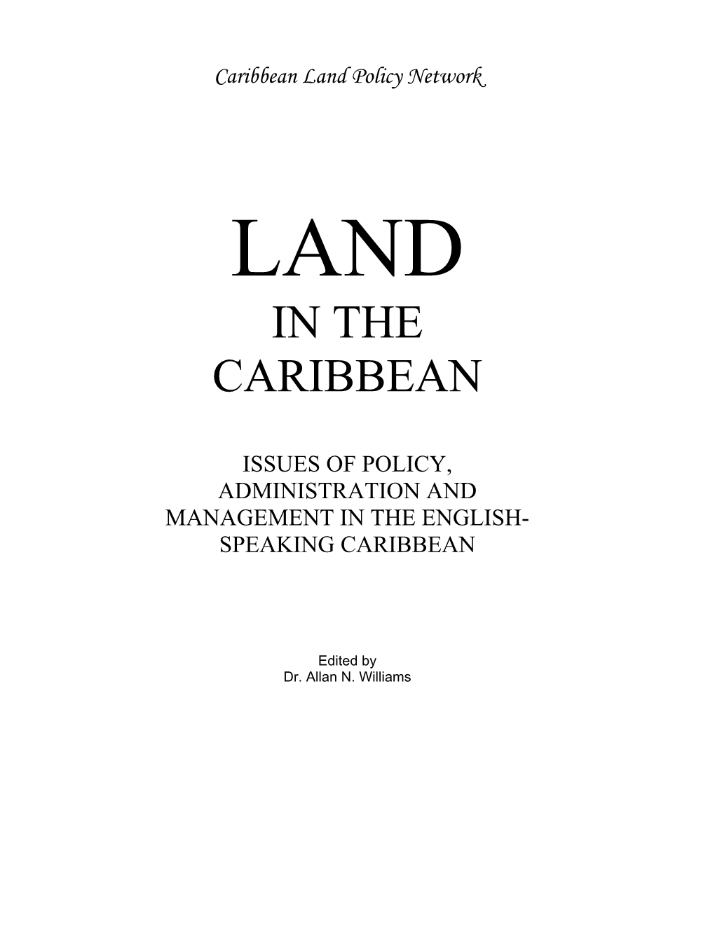 Land in the Caribbean